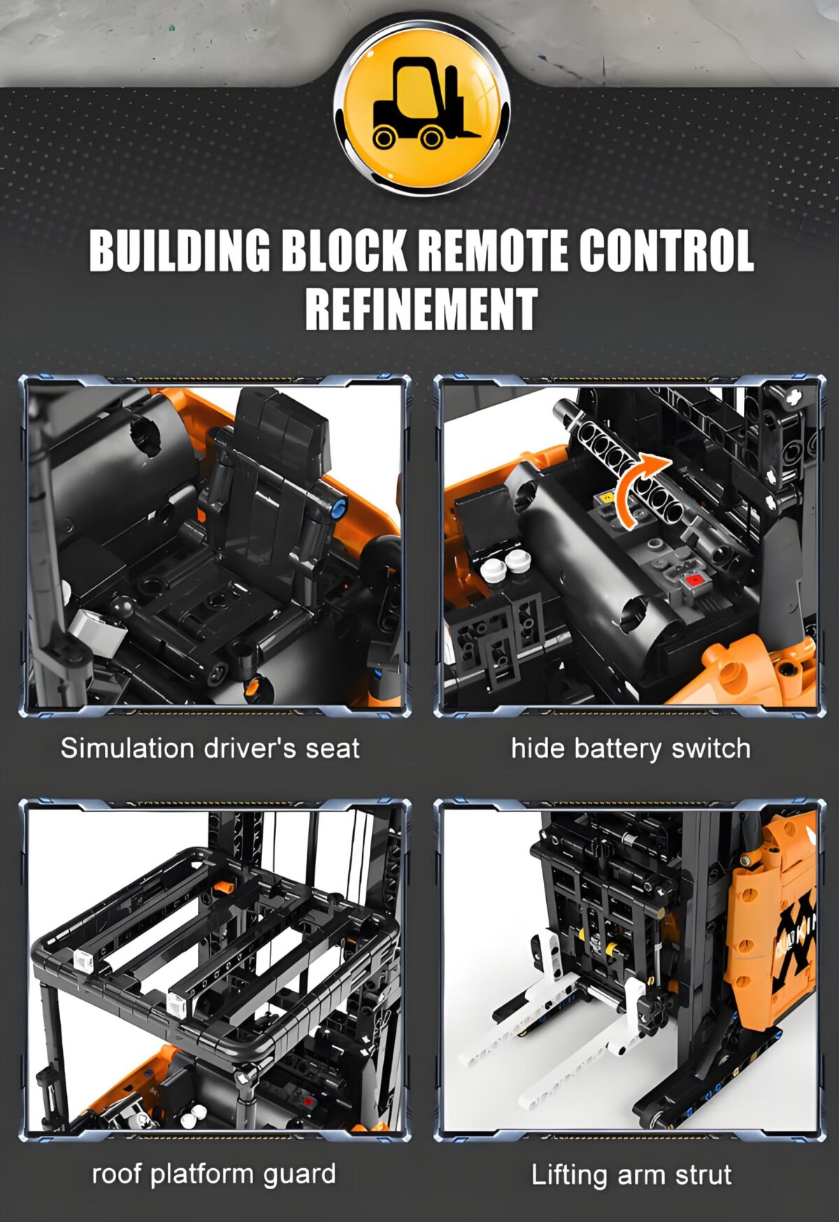 Mould King MK17040 The Orange Shelf Forklift  1506PCS - Image 5