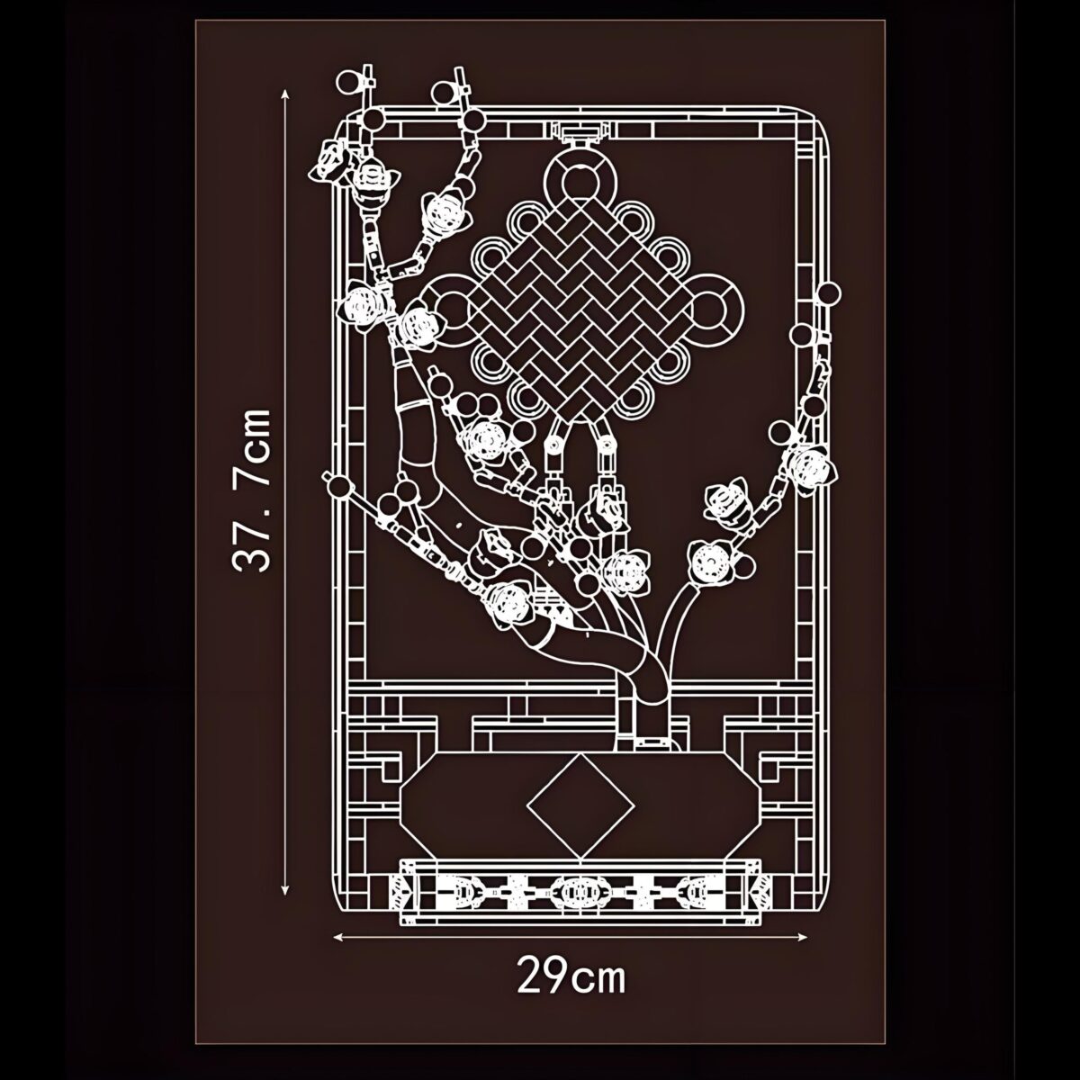MK10014 The Plum Chinese Knot  1078PCS - Image 5