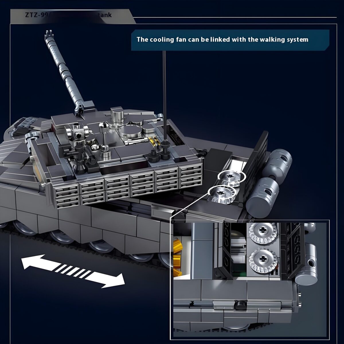 M38-B1234 1:35 The Model Play Zone: ZTZ-99AS Main Battle Tank Metal Paint  1079PCS - Image 4
