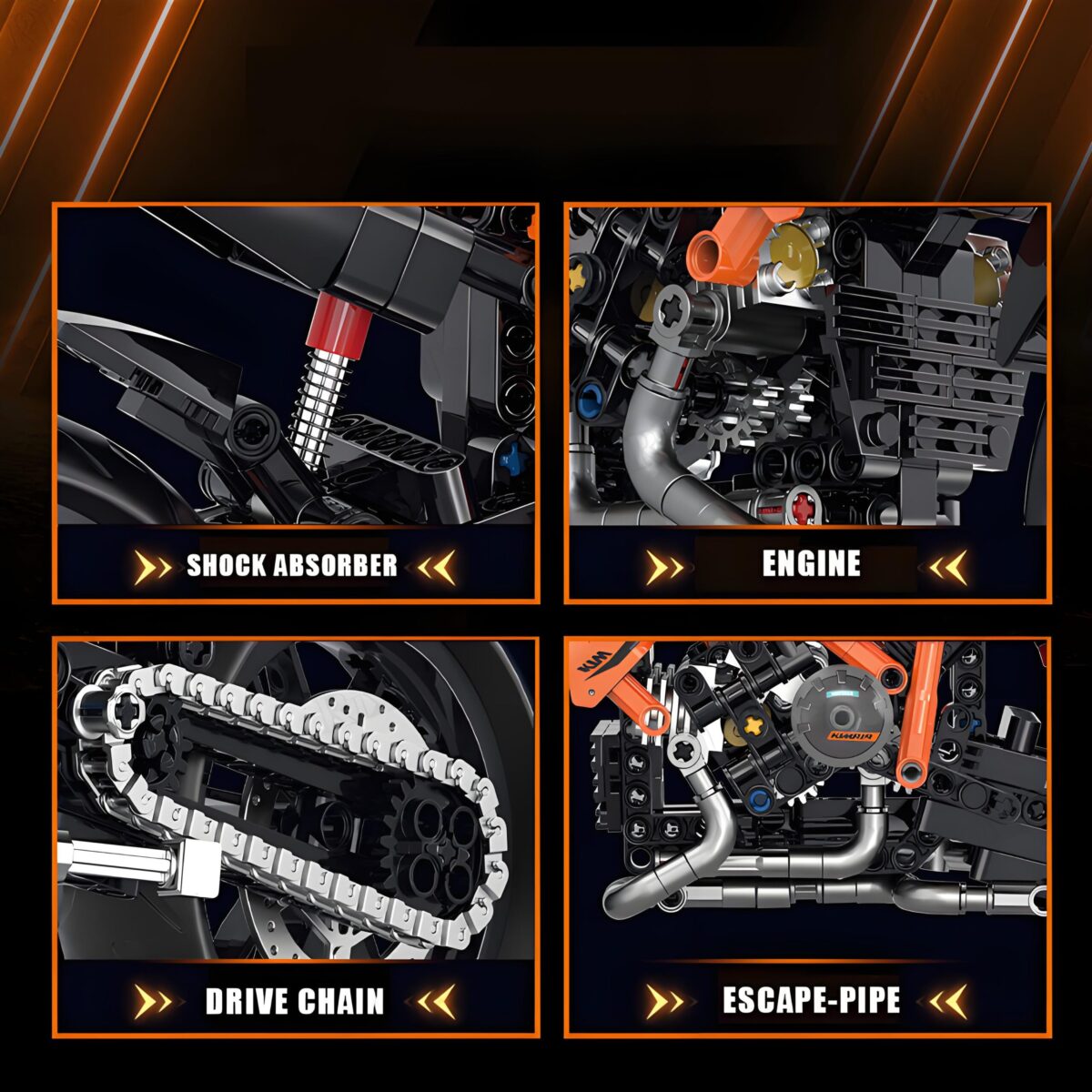 SG60501 1:8  The KTM Superduke 1290R  529PCS - Image 5