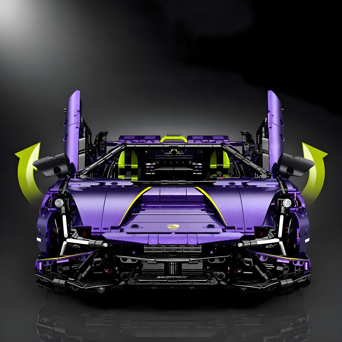 10635 1:8 The Lamborghini Purple Bull Supercar  3654PCS - Image 4