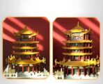WG6214 The Yellow Crane Tower Minibrick 2912PCS - Image 2
