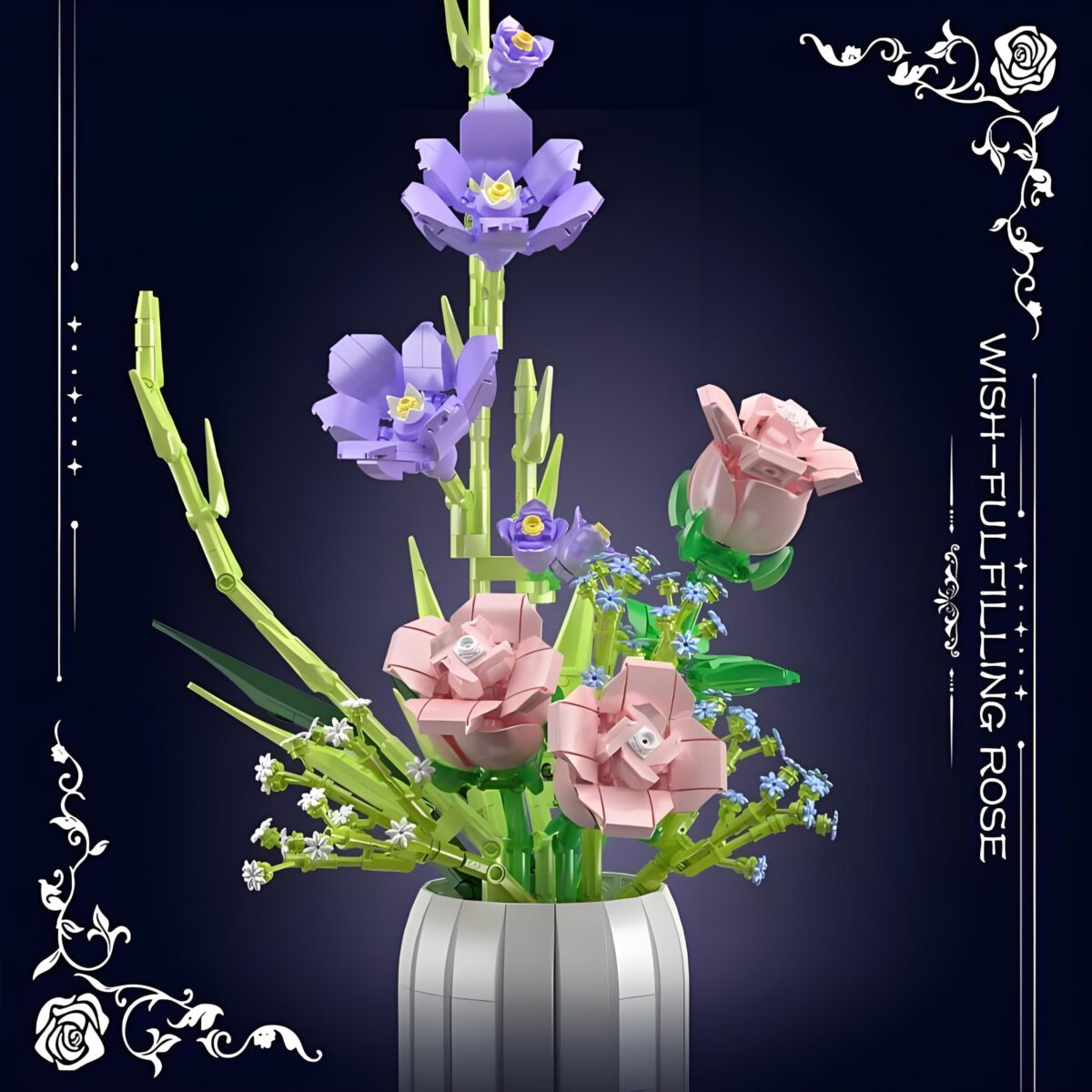 MK10009  The Fulfilling Wish Rose Bonsai   1209PCS - Image 2