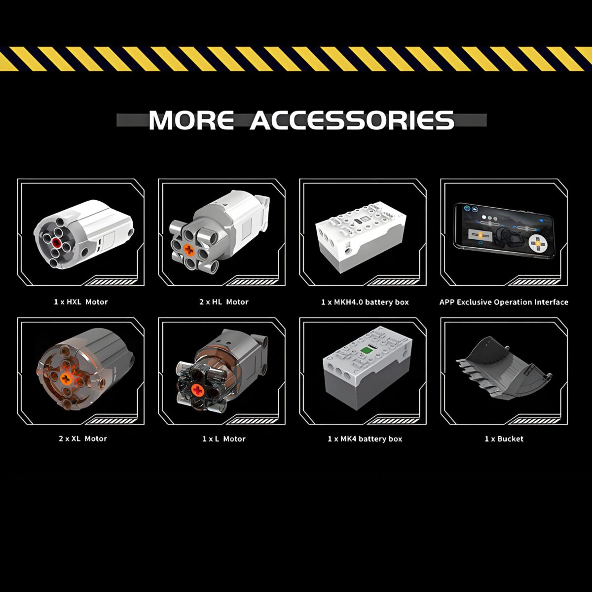 MK17070 The Heavy Duty Excavator Yellow APP Version  4767PCS - Image 5