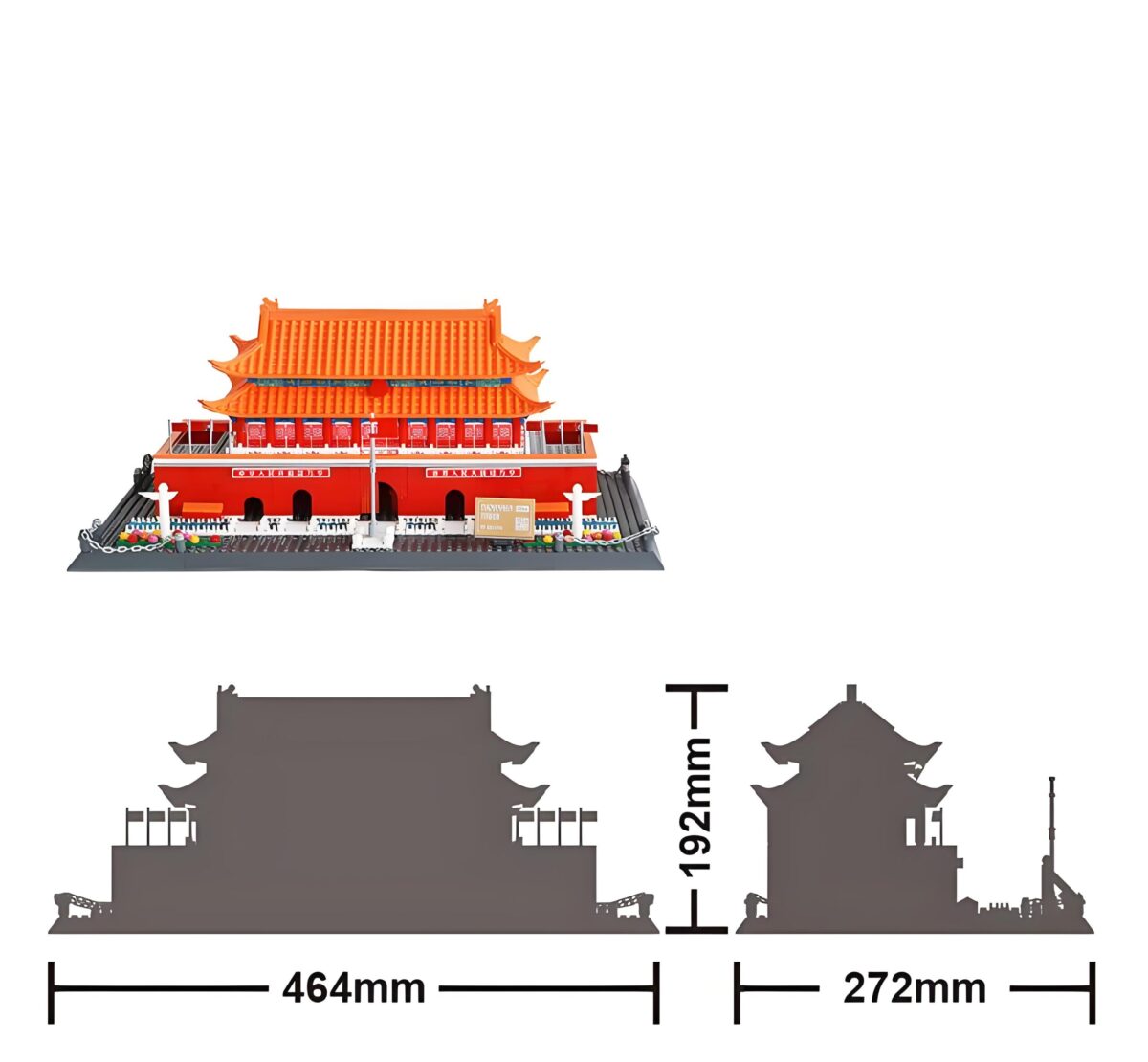 WG5218 The Beijing Tiananmen Square Minibrick 758PCS - Image 6