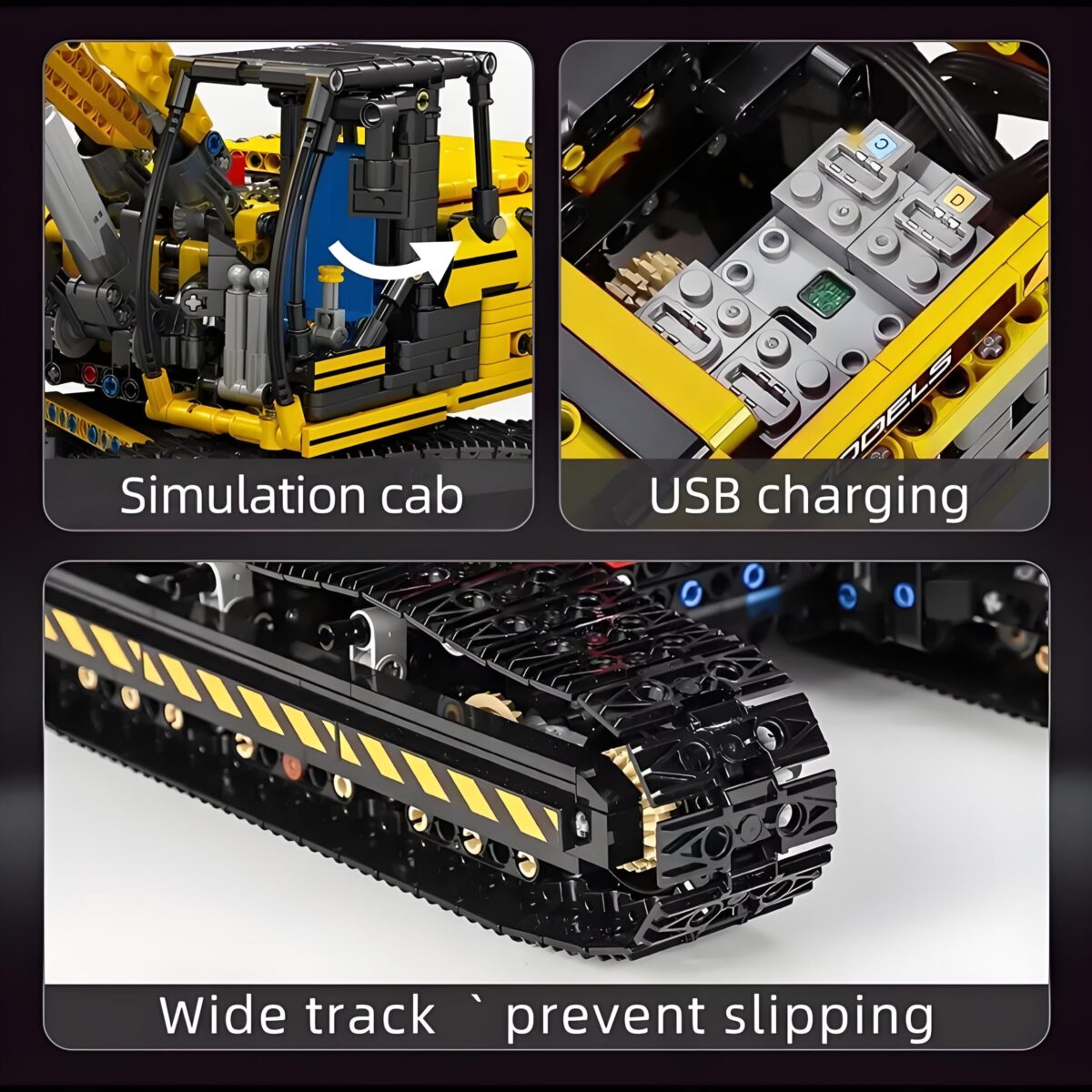 Mould King MK17032 The RC Yellow Mechanical Excavator  1828PCS - Image 4