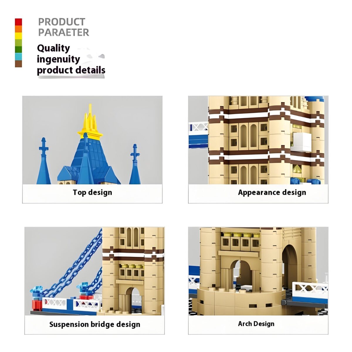 WG5215 The London Tower Bridge Minibrick 1033PCS - Image 3