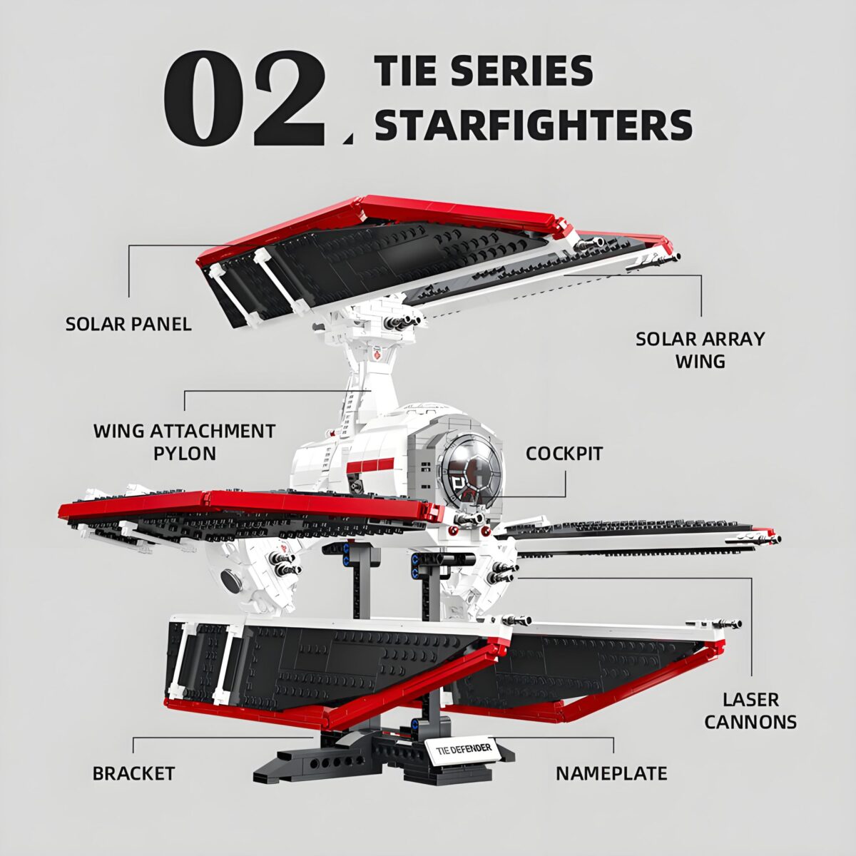JJ9122 The TIE Defender  1664PCS - Image 3