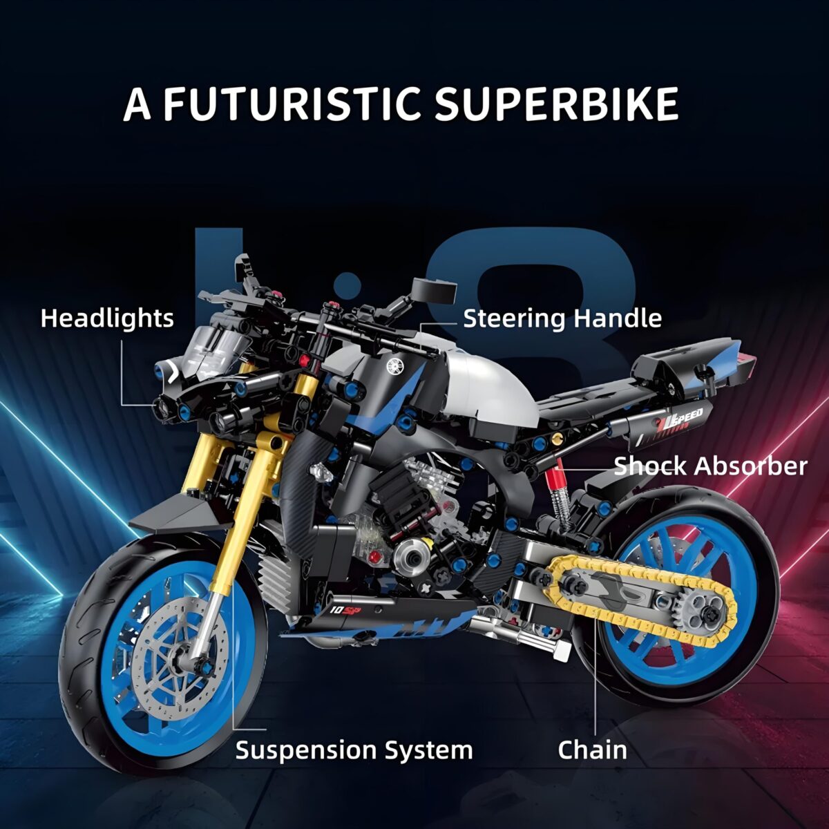 SG60509 1:8 The Motorbike MT10 From Japan 638PCS - Image 2