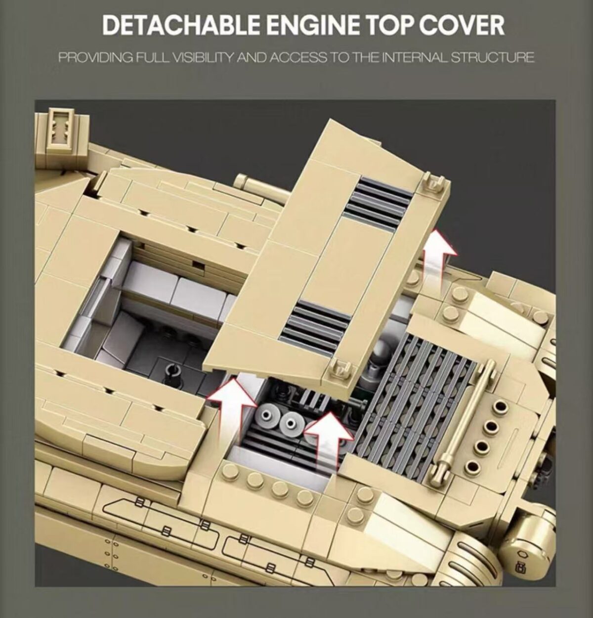 Reo 77036 1:28 The 60tp Main Battle Tank  1128PCS - Image 7