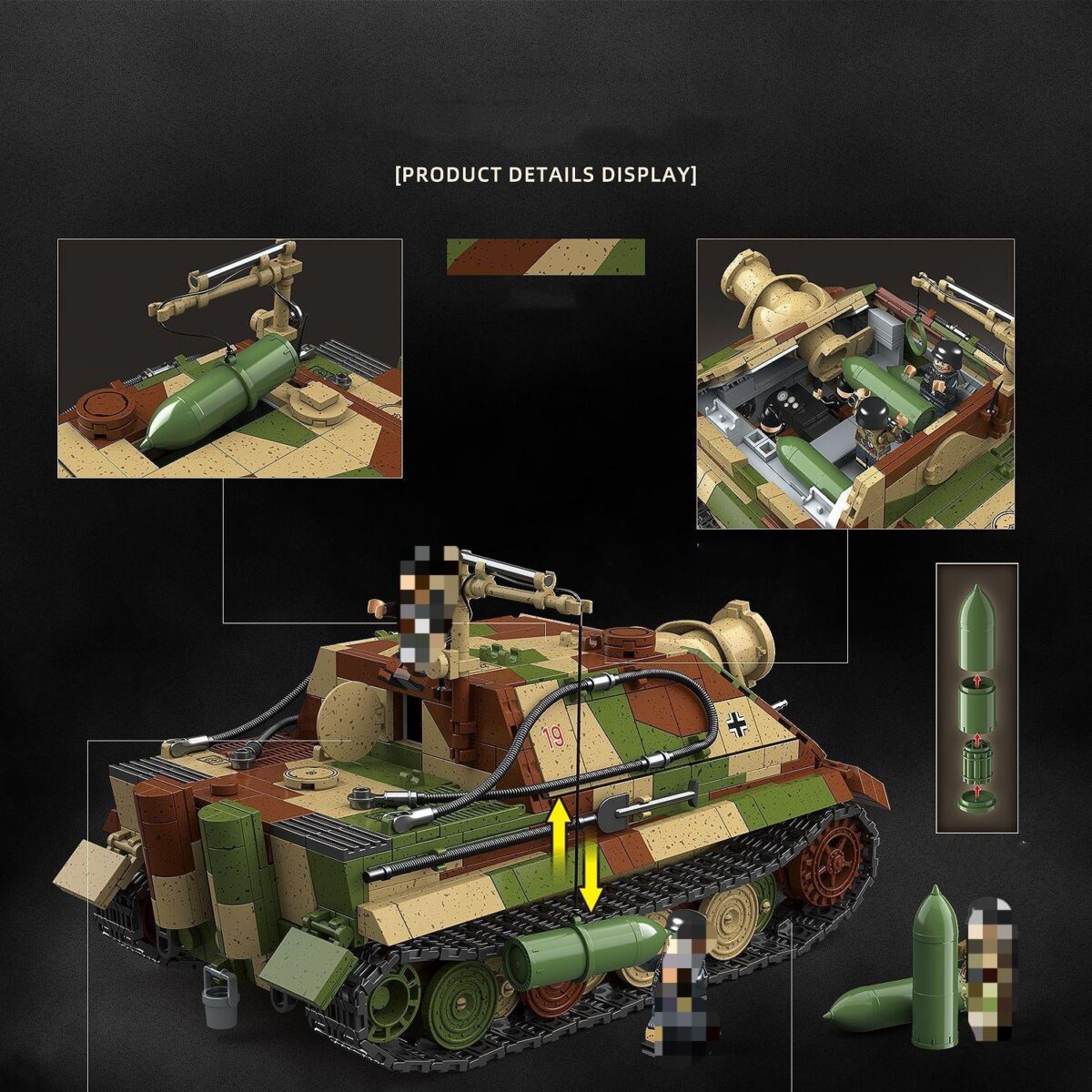 QG100315 The SturmTiger German 38cm Assault Mortar  1402PCS - Image 4