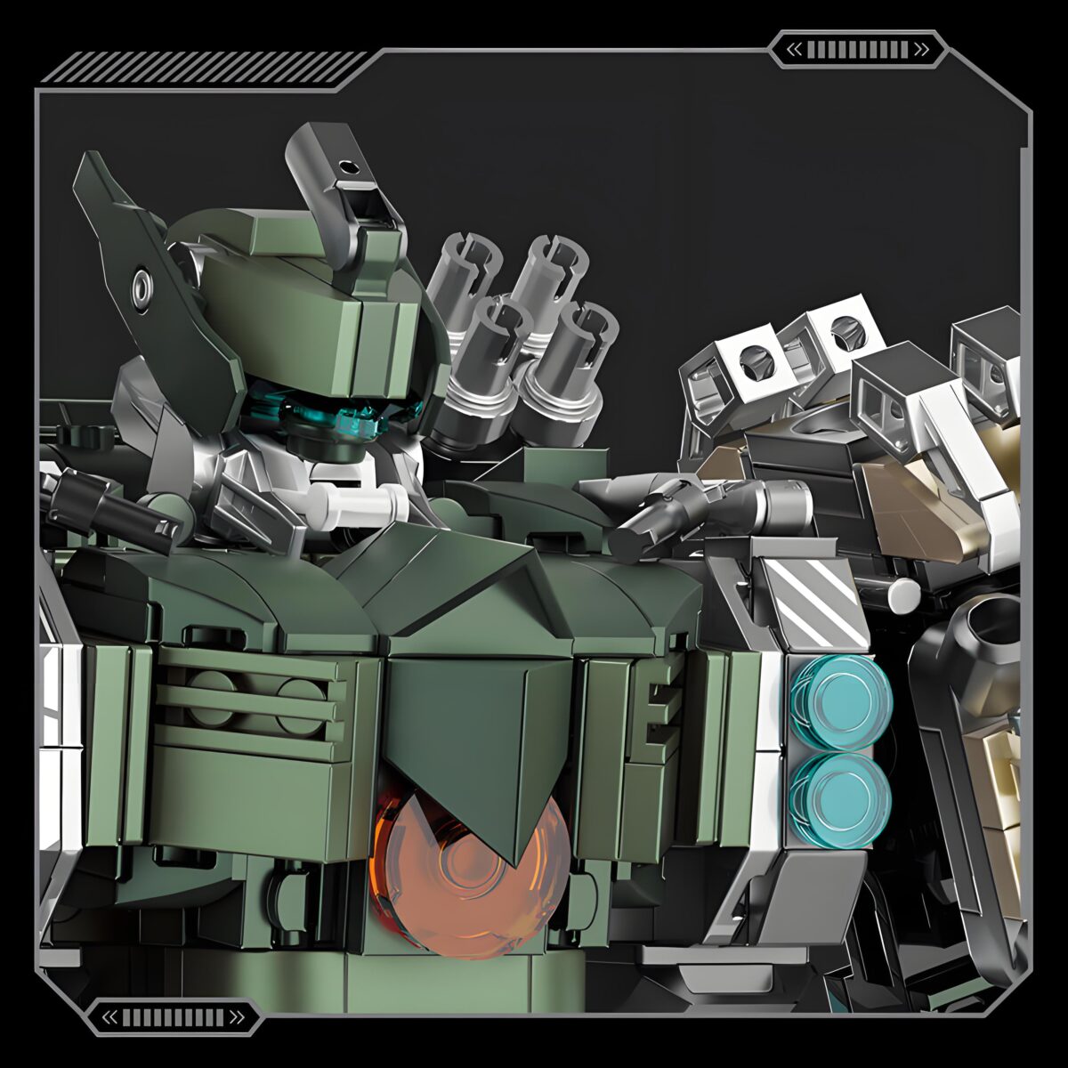 212223 The Semi-mechanical Mecha  1403PCS - Image 3