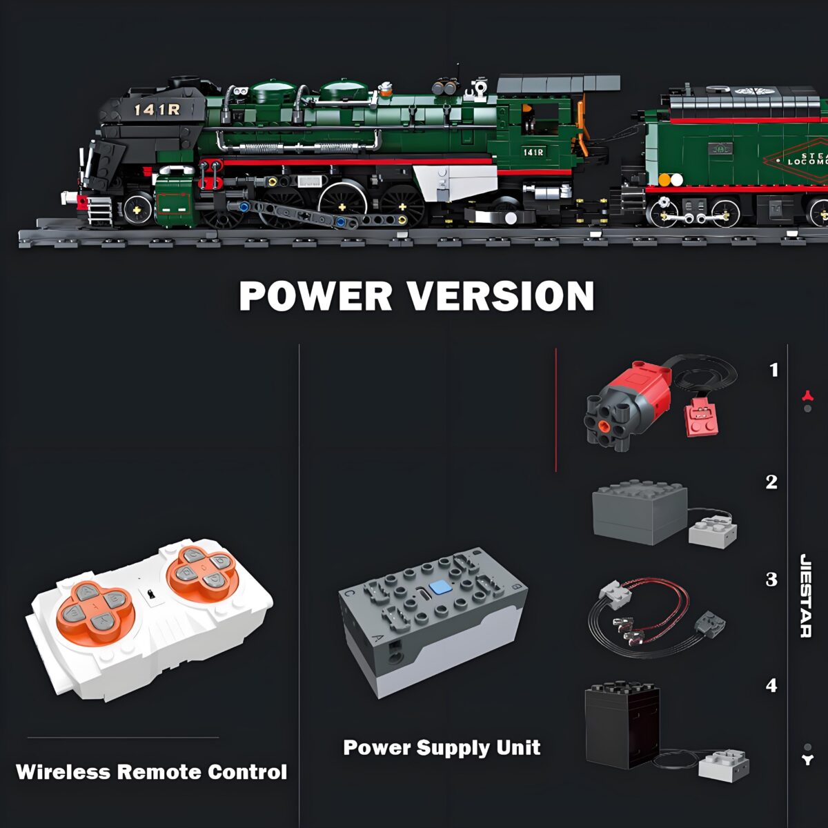 59098 The French 141R steam locomotive  1782PCS - Image 5