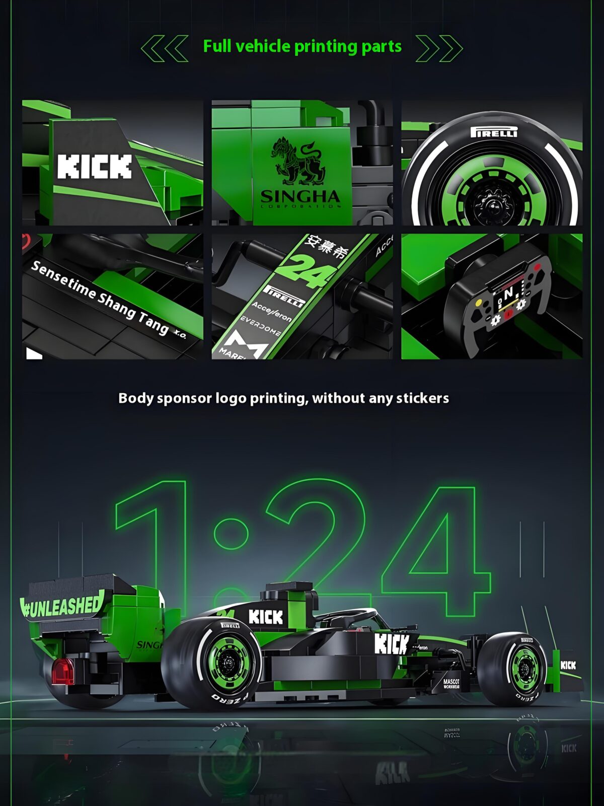 C55032 1:24 The F1 Team KICK Sauber F1 Team C44-2024   314PCS - Image 2
