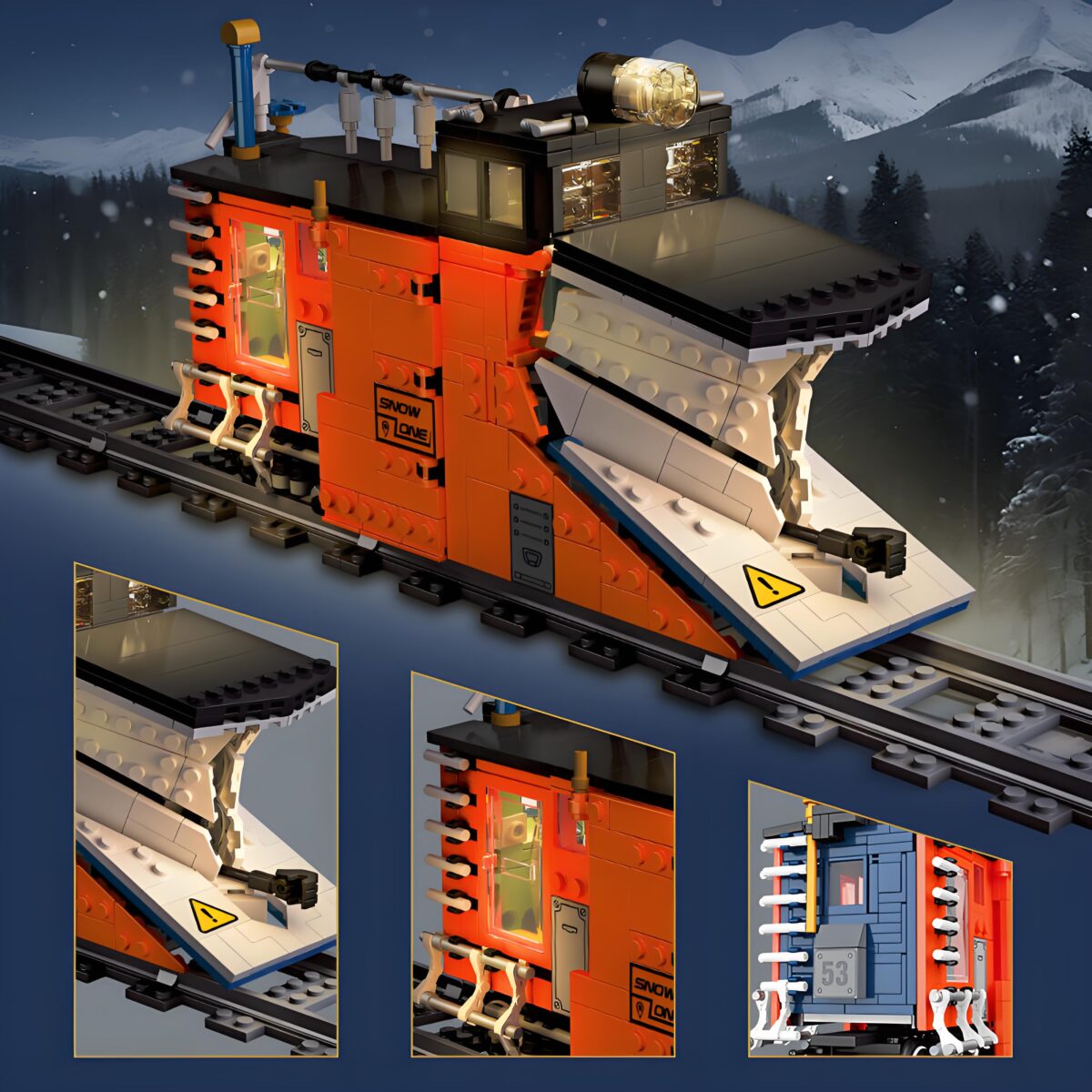 JJ59095 The Snow Plow Train  945PCS - Image 3