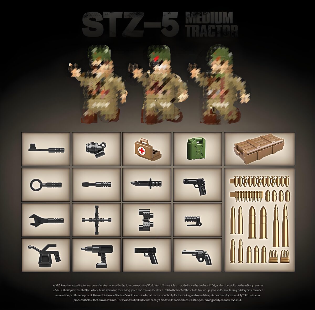 QG100289 The STZ-5 Medium Tractor   733PCS - Image 4