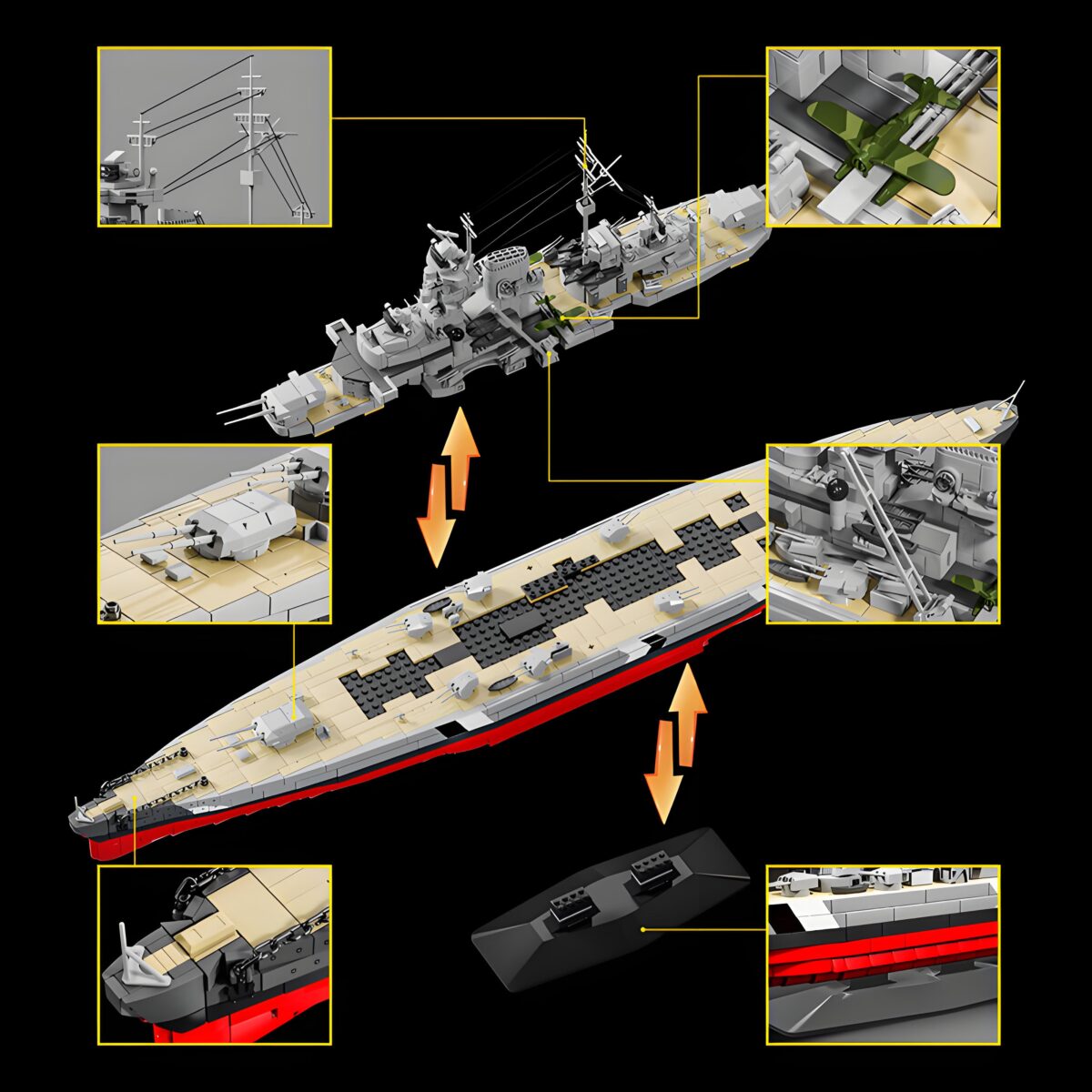 98005 The Bismarck Class Battleship  2686PCS - Image 5