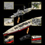 98005 The Bismarck Class Battleship  2686PCS - Image 5