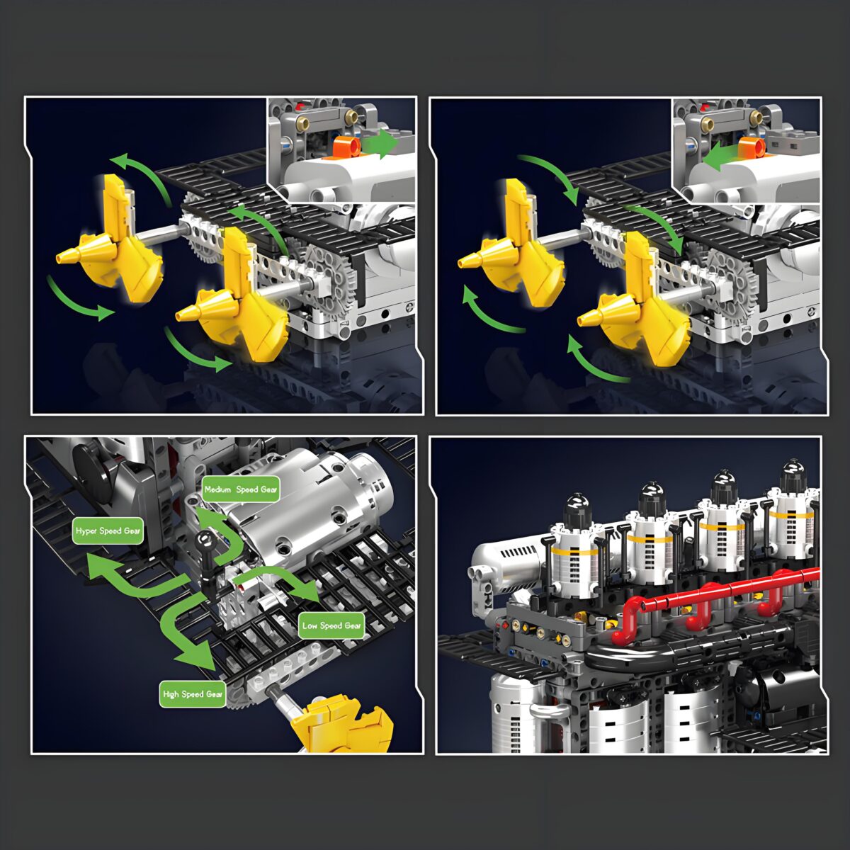 MK10209 The Inline 6-cylinder aircraft carrier engine  3222PCS - Image 3