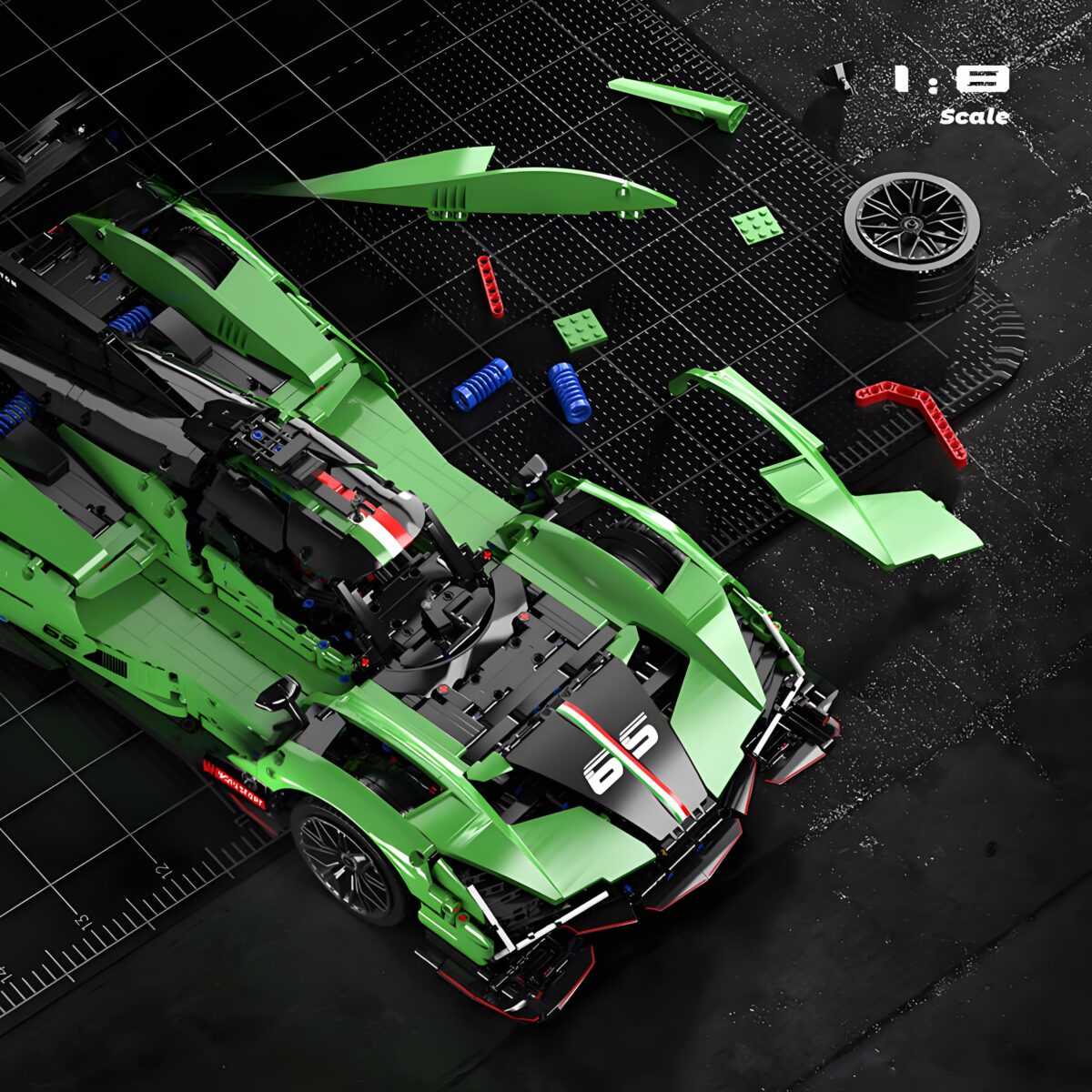 88029 1:8 The SC65 Super Racing Car  2980PCS - Image 4
