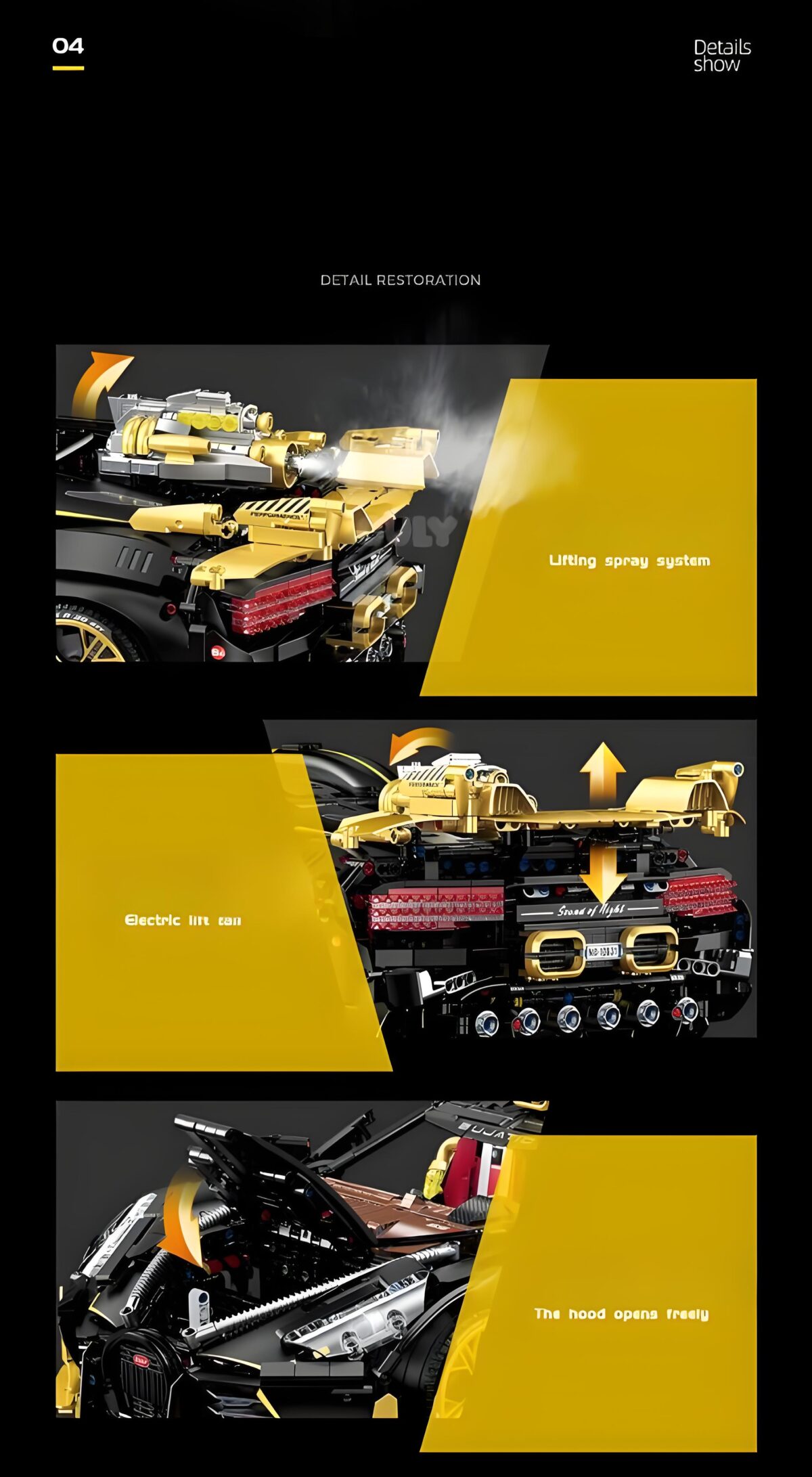 10631 1:8 The Bugatti La Voiture Noire  4368PCS - Image 7
