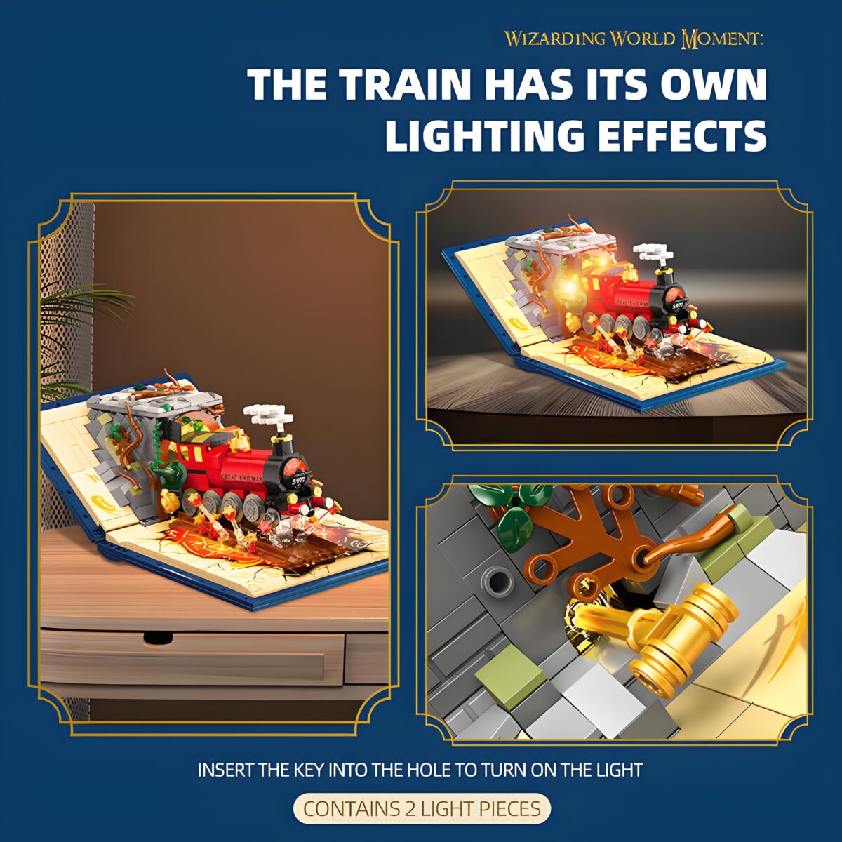 JJ9059 The Harry Potter Wizard World Monment Express Train  889PCS - Image 4