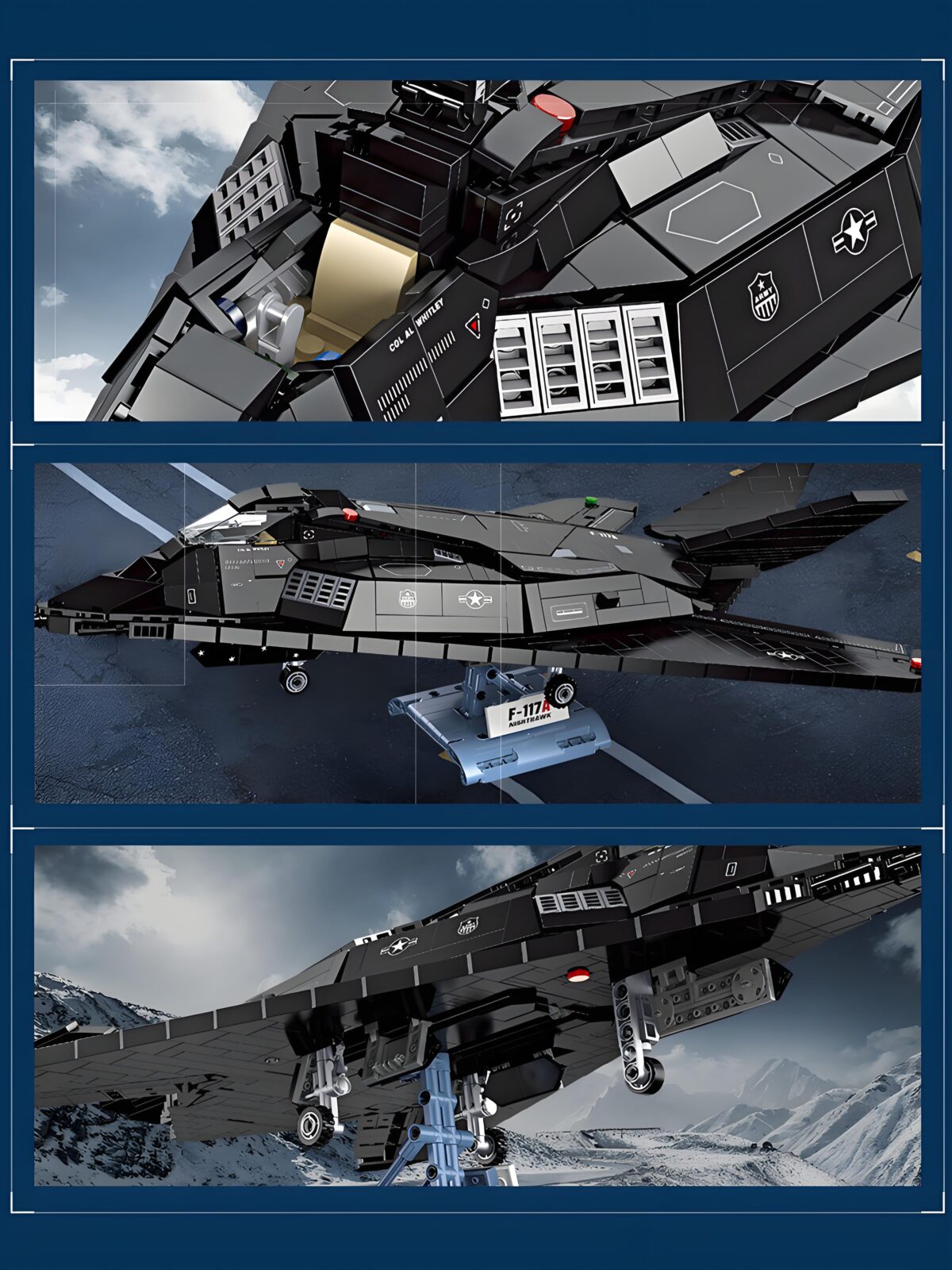 58058 The F-117A Nighthawk  1375PCS - Image 3