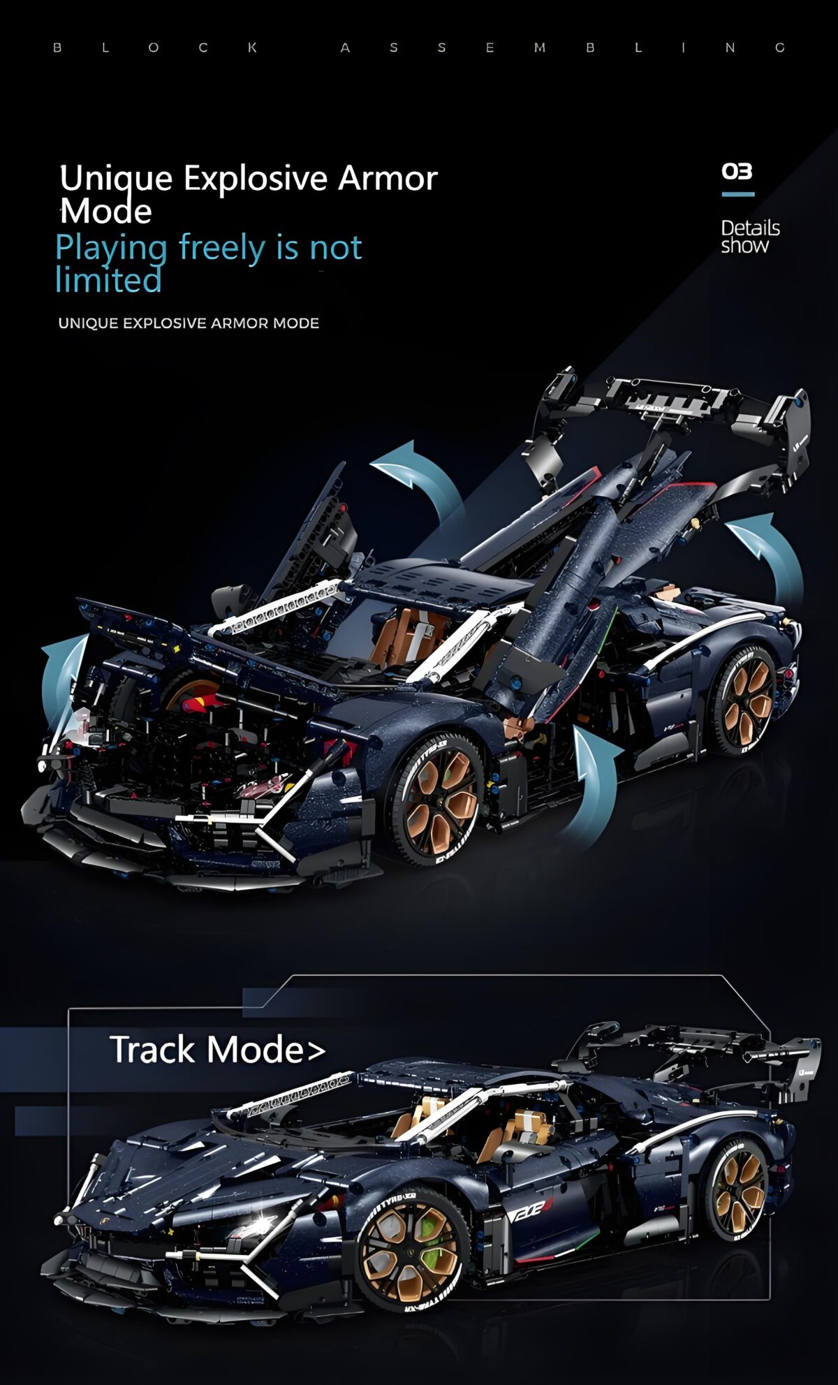 10624 1:8 The Lamborghini Aventador   4106PCS - Image 5