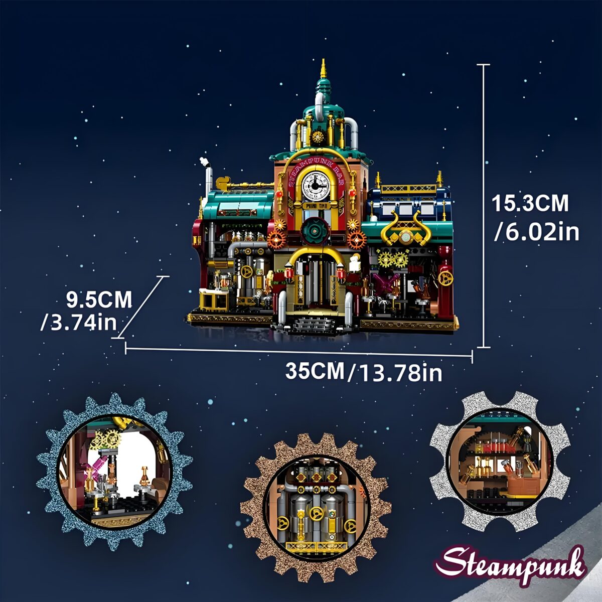 958013 The Steampunk Bar  1557PCS - Image 4