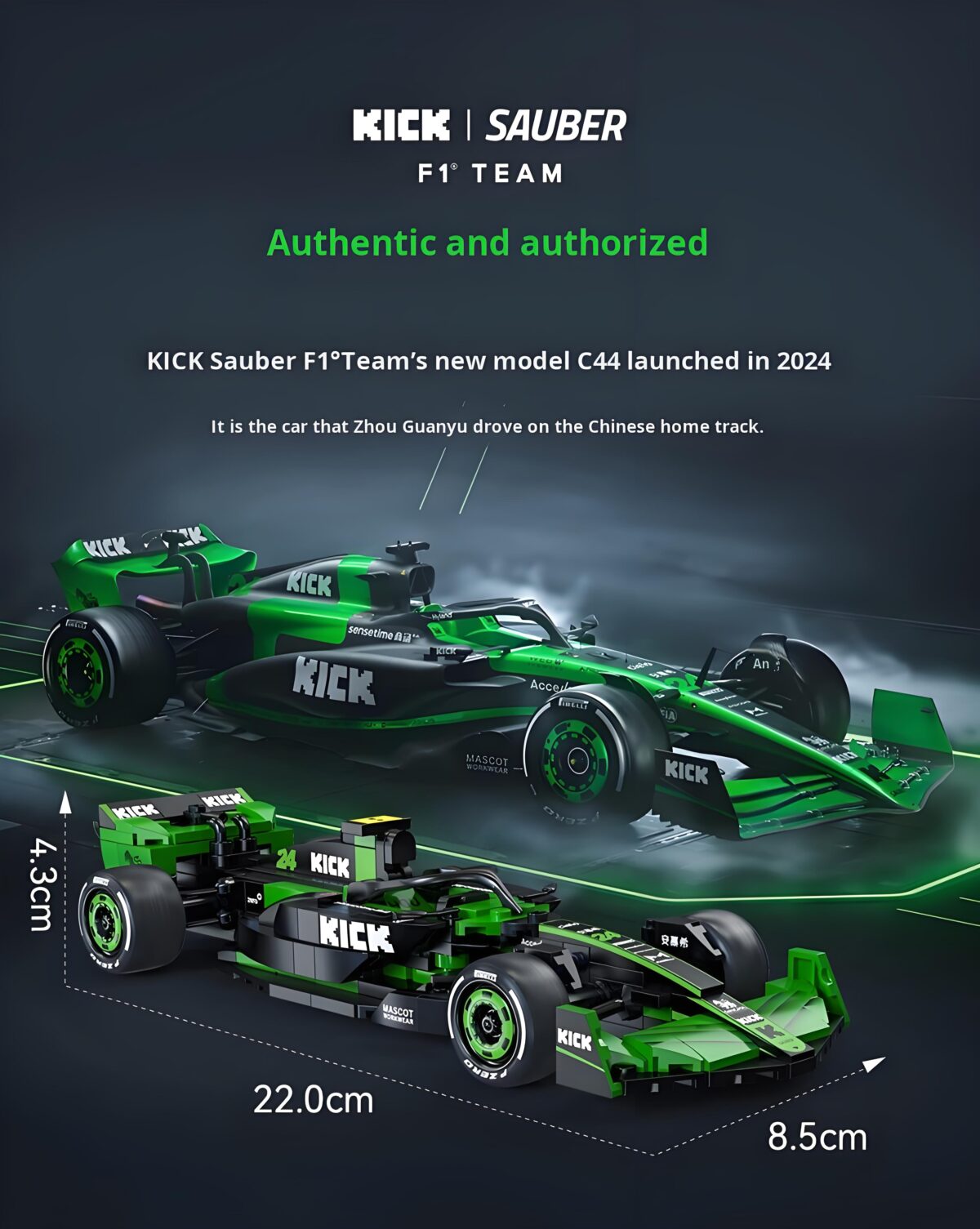 C55032 1:24 The F1 Team KICK Sauber F1 Team C44-2024   314PCS - Image 3