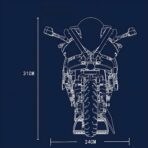 388001 The Kawasaki Ninja H2R Gundam Version motorcycle RX-78-2  1769PCS - Image 4