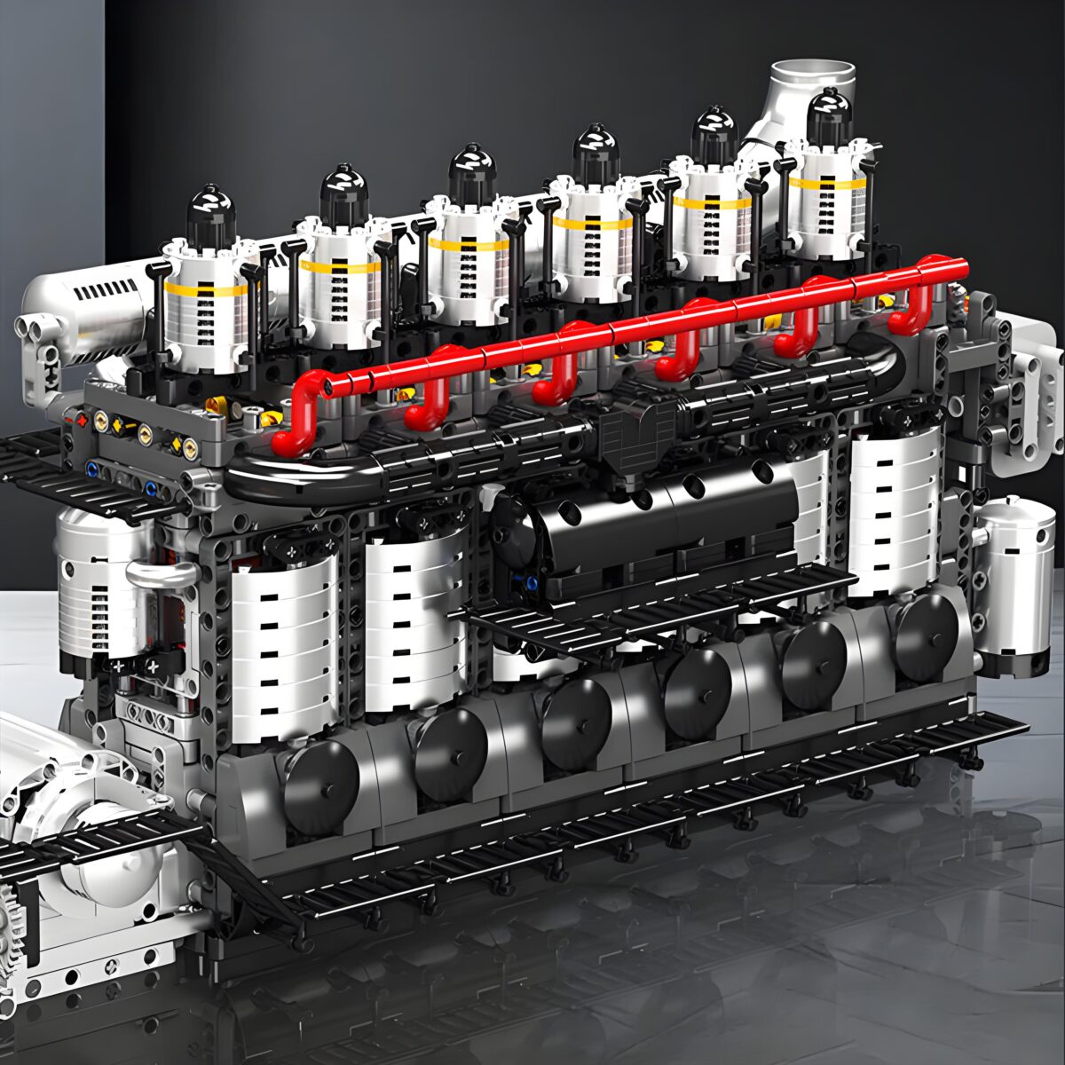 MK10209 The Inline 6-cylinder aircraft carrier engine  3222PCS - Image 2