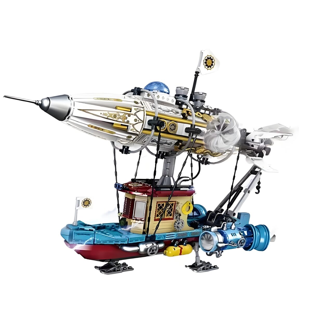 958015 The Steam City Punk Mechanical Airship   1256PCS - Image 1