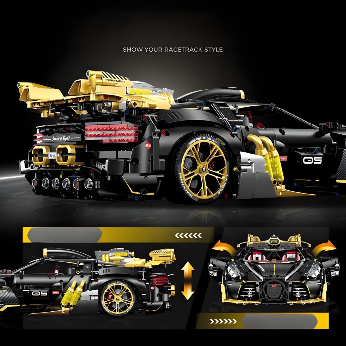 10631 1:8 The Bugatti La Voiture Noire  4368PCS - Image 6