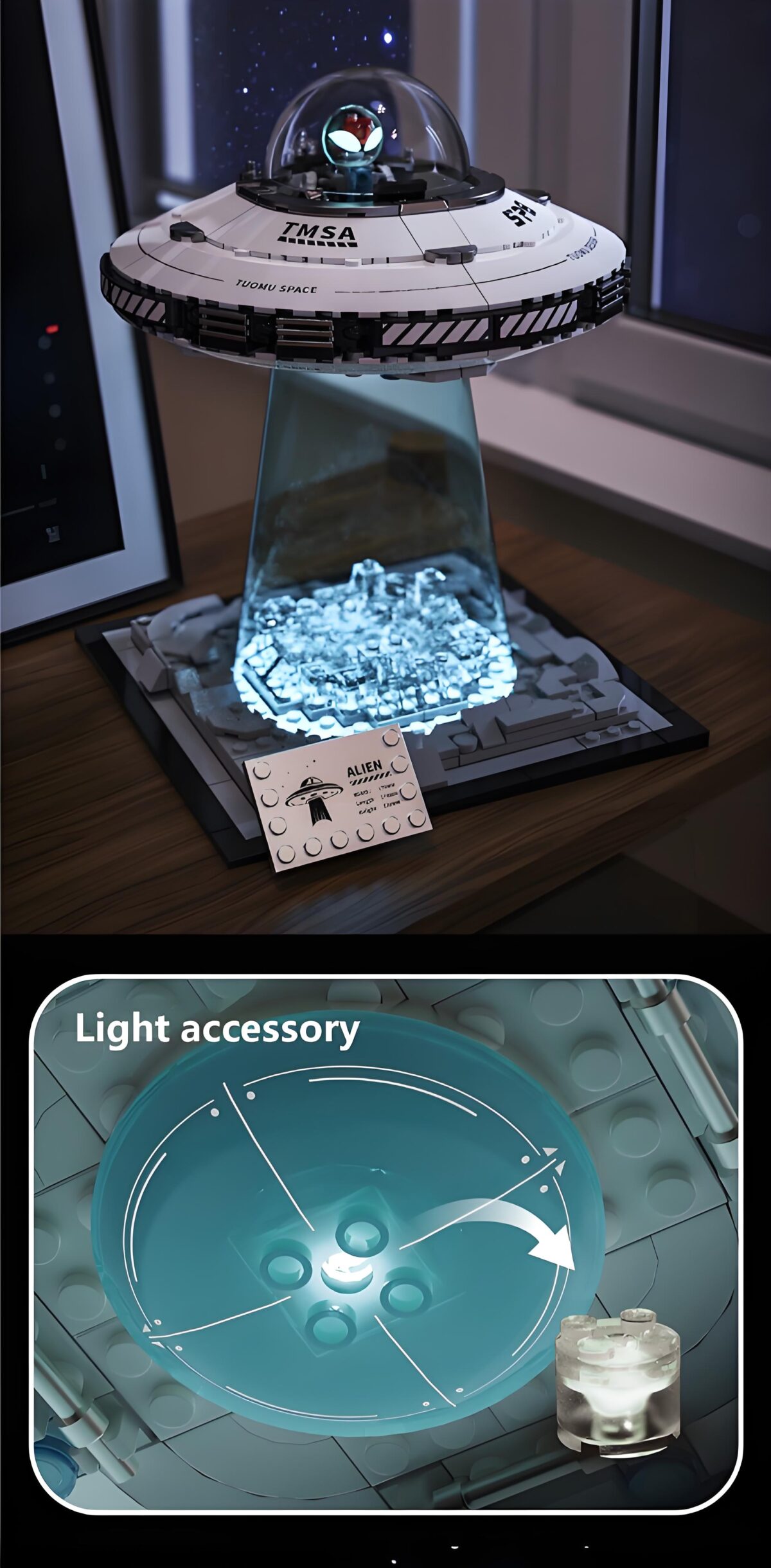 T3012 The Space Explanation:Space UFO Spacecraft  700PCS - Image 4