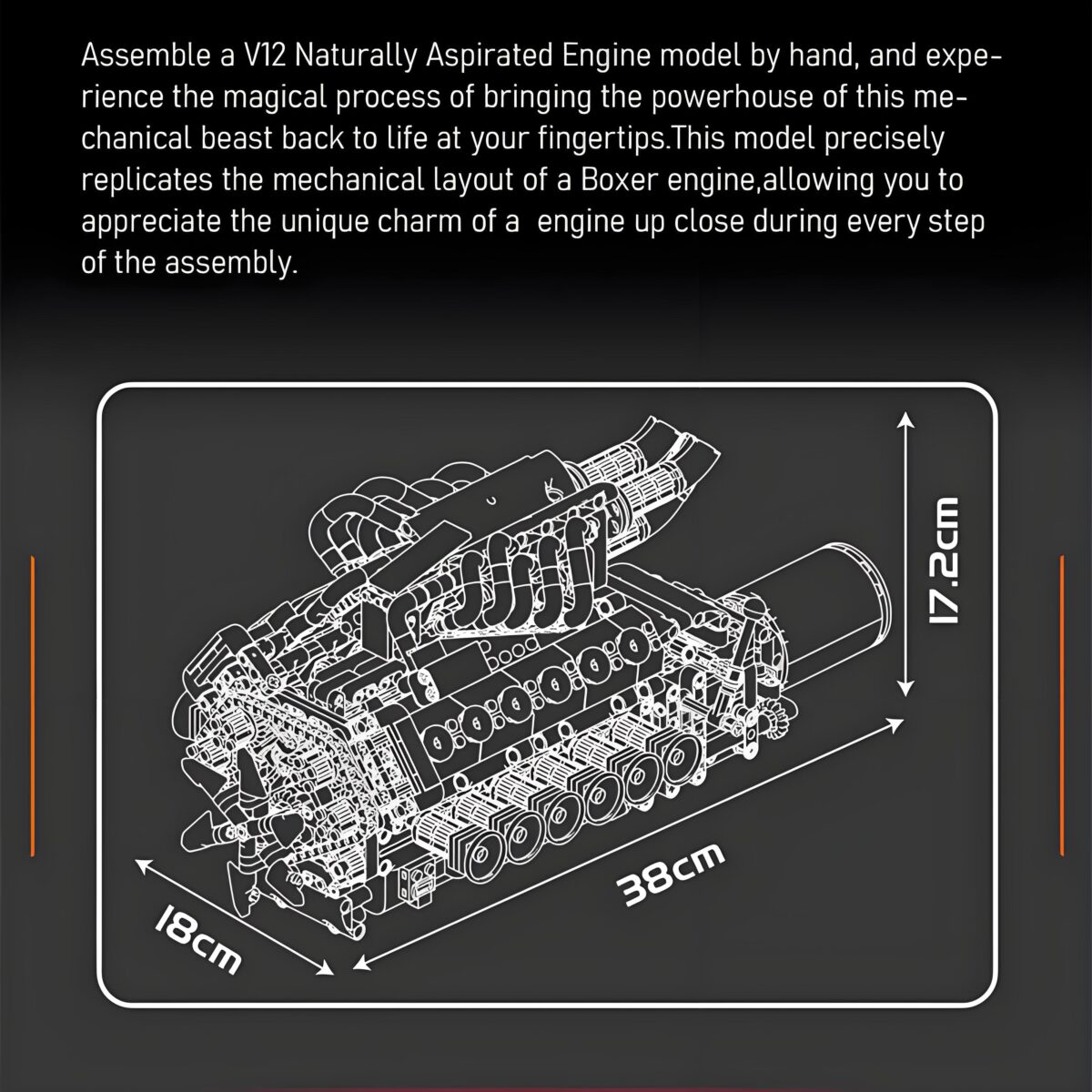 MK10210 The V12 Naturally Aspirated Engine  1366PCS - Image 5