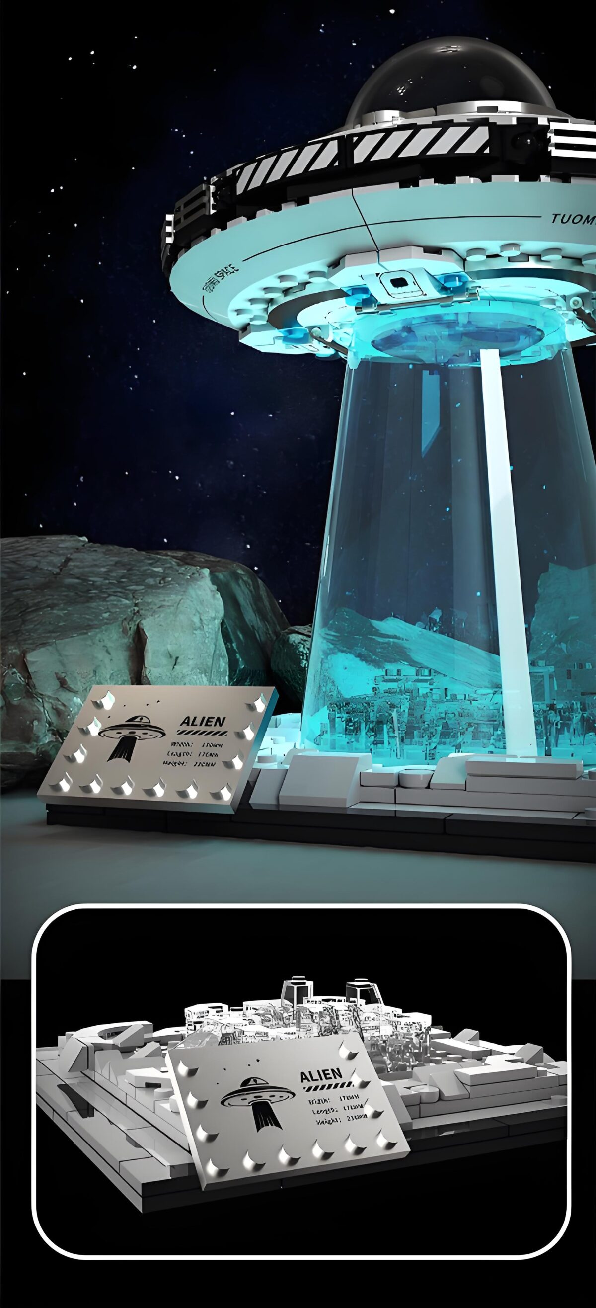 T3012 The Space Explanation:Space UFO Spacecraft  700PCS - Image 6