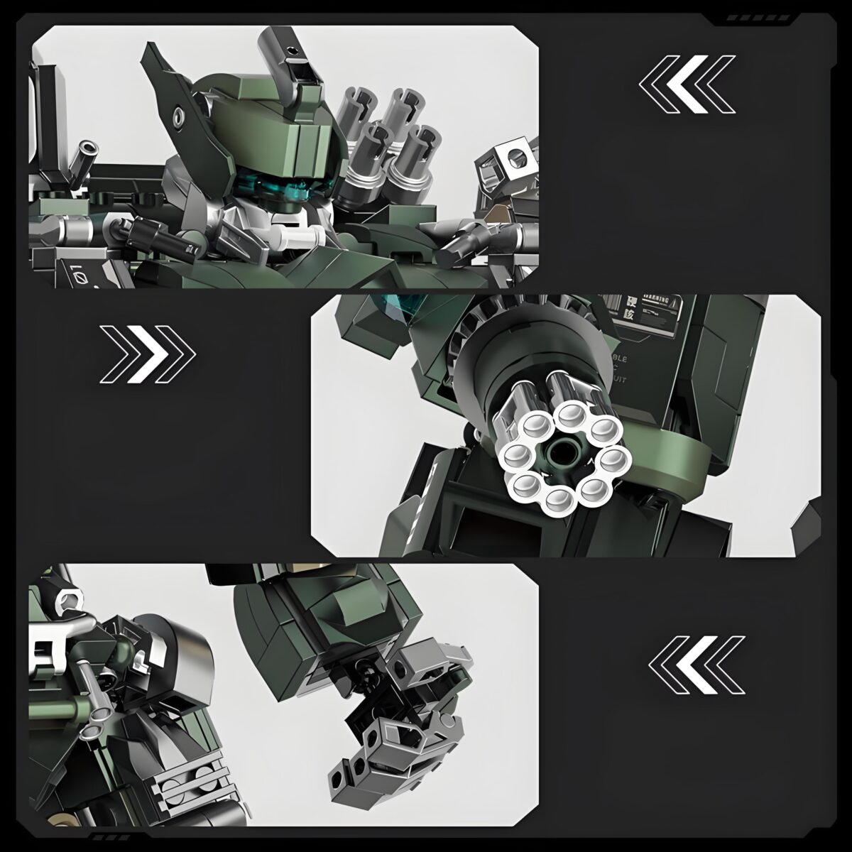 212223 The Semi-mechanical Mecha  1403PCS - Image 4