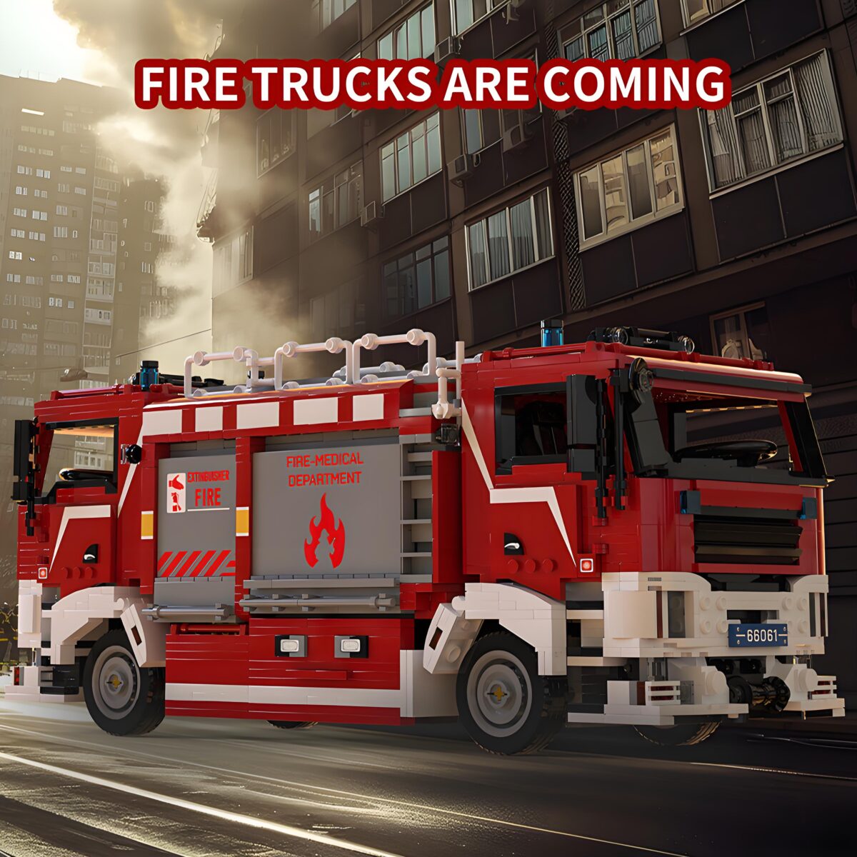 66061 The BI-Directional. Driving Fire Rescue Vehicle  2712PCS - Image 4