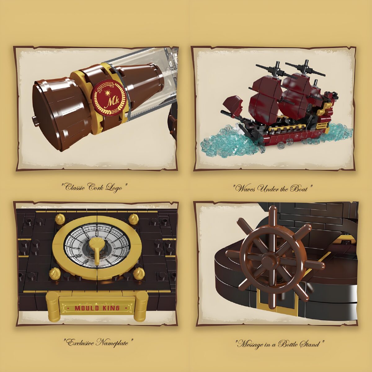 MK10085 The ship in bottle  885PCS - Image 4