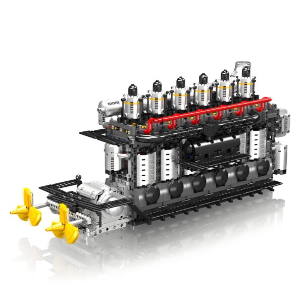 MK10209 The Inline 6-cylinder aircraft carrier engine  3222PCS