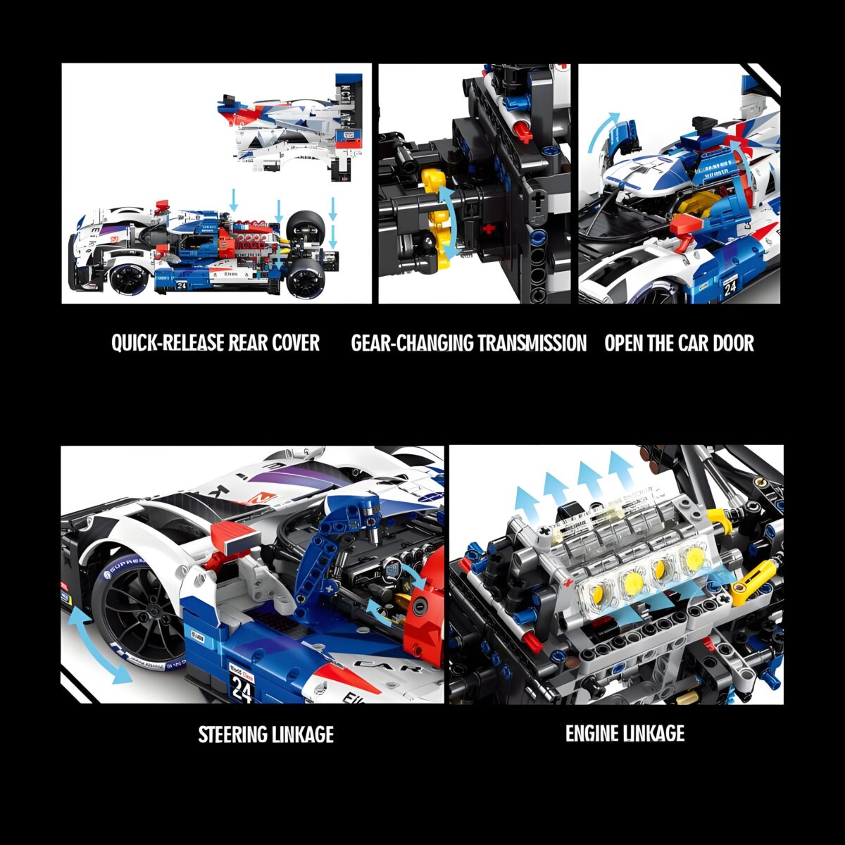 18082 1:8  The Lee Mans M Hybrid V8   3507PCS - Image 5