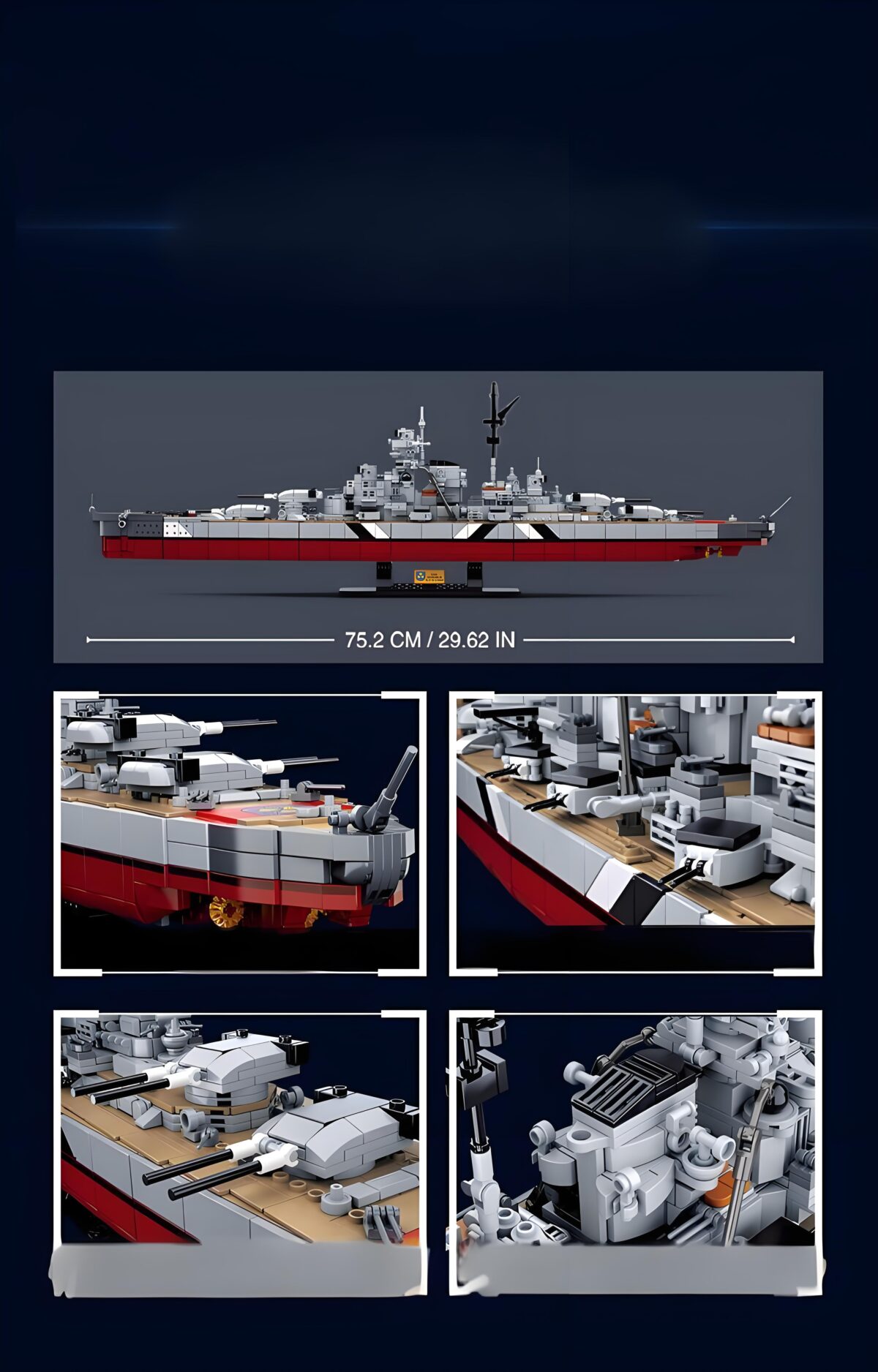SLUBAN The M38-B1102 KMS Bismarck  1849PCS - Image 4