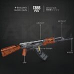 Reo77005 The AK-47 Assault Rifle Toygun  1366PCS - Image 3