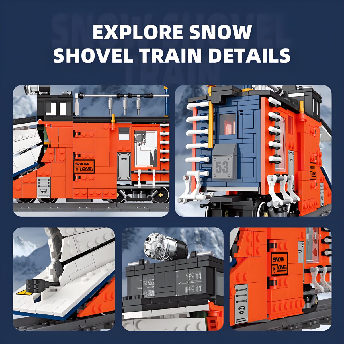 JJ59095 The Snow Plow Train  945PCS - Image 4
