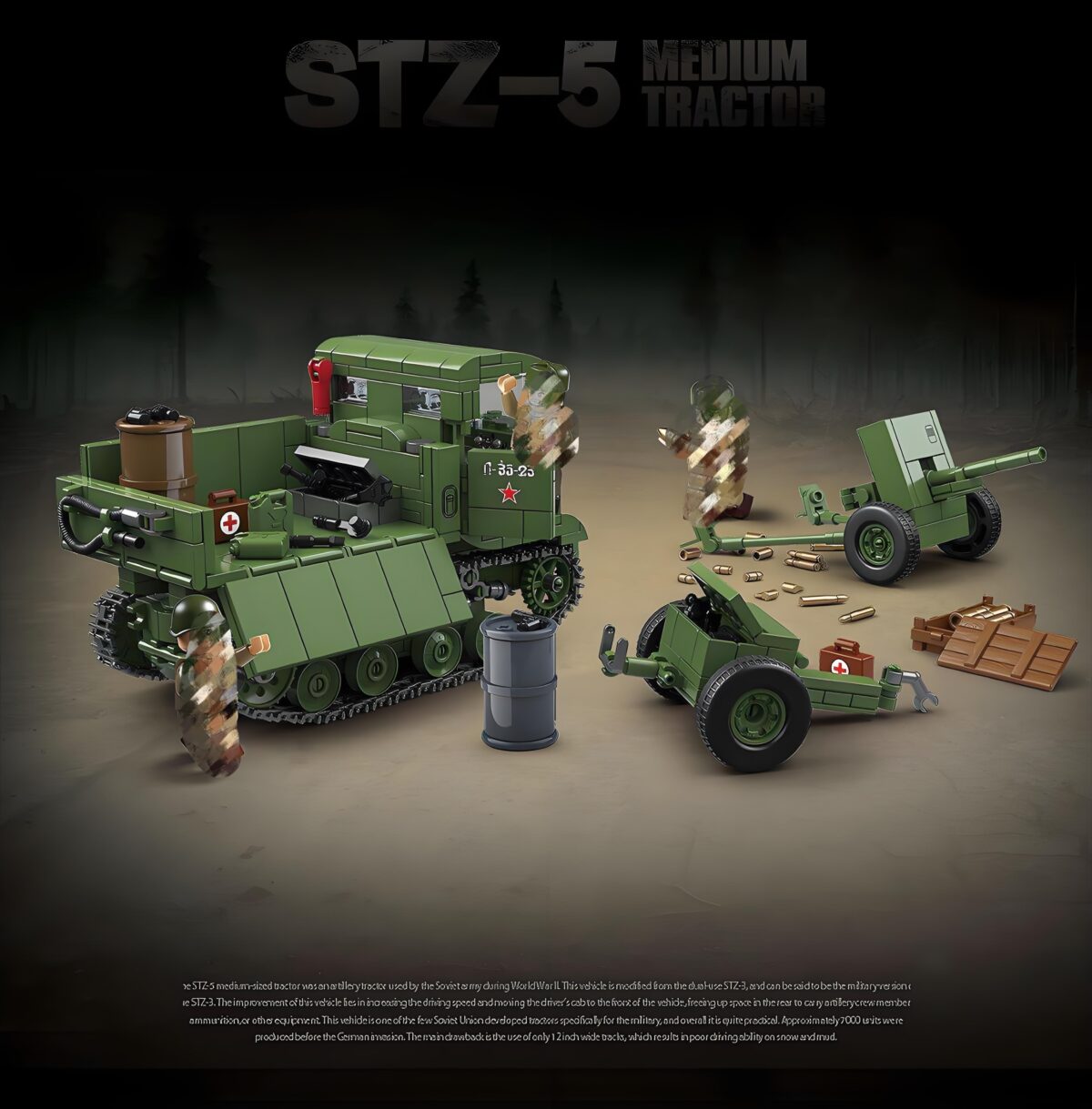 QG100289 The STZ-5 Medium Tractor   733PCS - Image 3